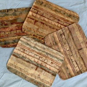 Handmade upcycled set of 4 ombré placemats